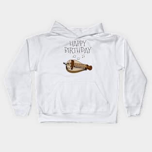 Hurdy Gurdy Happy Birthday Gurdyist Folk Musician Kids Hoodie